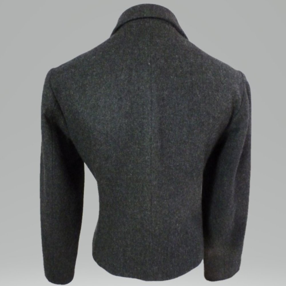 J Crew 4P Gray Double Breasted Cropped Jacket - Picture 4 of 6